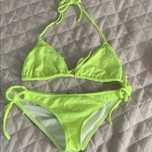 Highlighter yellow/green bikini set